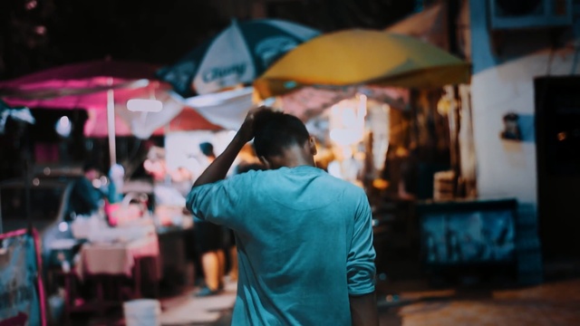 Video Reference: People, Blue, Snapshot, Public space, Street, Umbrella, Street food, Market, Photography, City