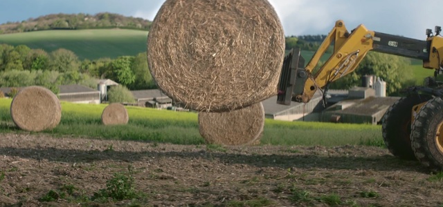 Video Reference: Hay, Straw, Field, Environmental art, Rural area, Farm, Grass, Technology, Agriculture, Plant, Person