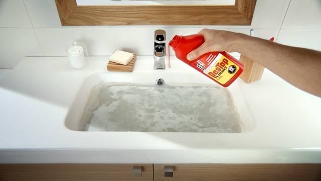 Video Reference: sink, plumbing fixture, tap, bathtub, floor, countertop, flooring, bathroom, bathroom sink