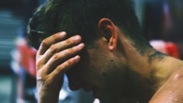 Video Reference: hand, forehead, human, finger, facial hair, ear, fun