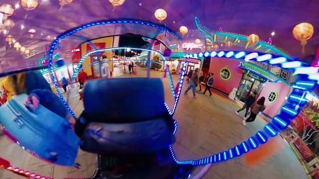 Video Reference: Amusement ride, Amusement park, Fun, Fair, Recreation, Leisure, Photography, Park, Tourist attraction, Fisheye lens