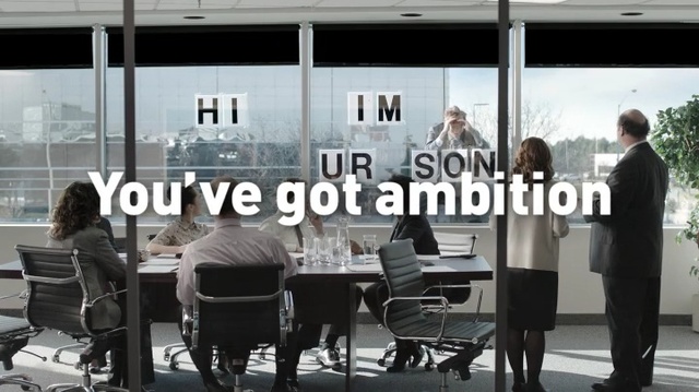 Video Reference: Office, Furniture, Building, Interior design, Table, Room, Window, Chair, Glass, Desk, Person