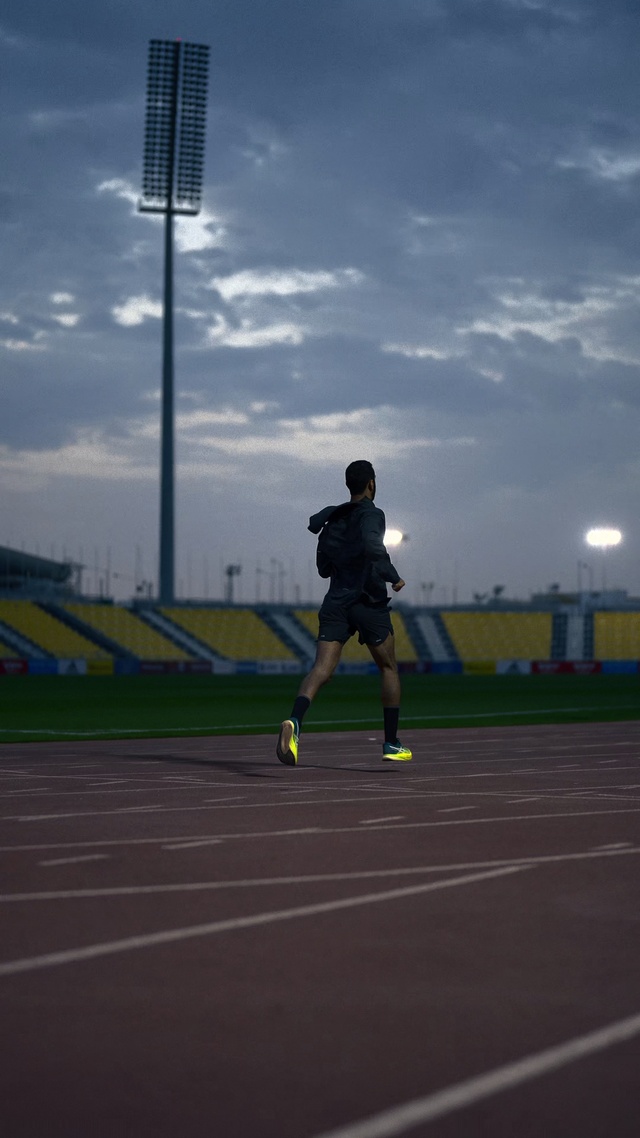 Video Reference: Cloud, Sky, Player, Shorts, Asphalt, Ball game, Grass, Team sport, Track and field athletics, Competition event