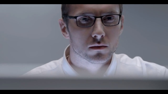 Video Reference: Eyewear, Face, Forehead, White, Nose, Chin, Glasses, Cheek, Facial expression, Head