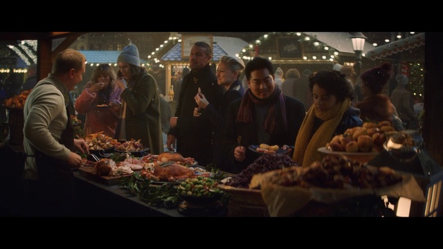 Video Reference: Meal, Human, Food, Crowd, Fun, Conversation, Street food, Adaptation, Cuisine, Supper