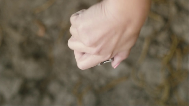 Video Reference: Hand, Skin, Finger, Nose, Cheek, Lip, Close-up, Gesture, Nail, Soil