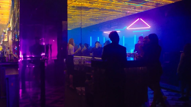 Video Reference: Lighting, Light, Nightclub, Disco, Purple, Club, Violet, Visual effect lighting, Music venue, Magenta, Person, Male