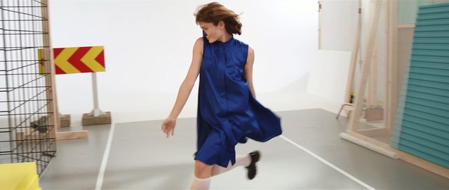 Video Reference: blue, clothing, fashion model, dress, shoulder, electric blue, fashion, outerwear, joint, denim