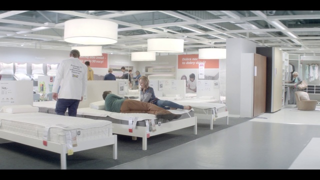 Video Reference: Bed, Furniture, Interior design, Product, Mattress, Room, Building, Design, Automotive design, Table