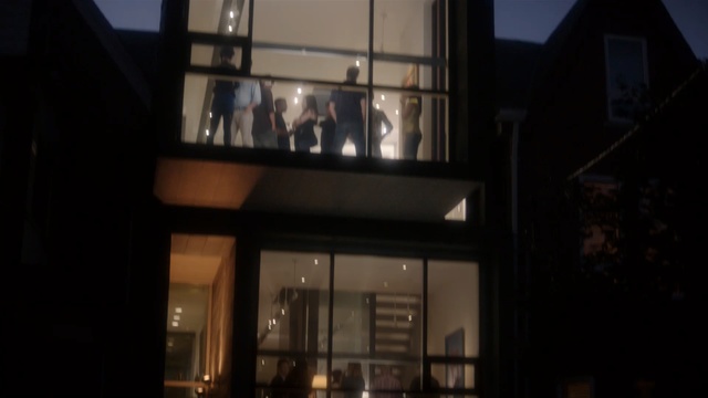 Video Reference: property, architecture, home, lighting, house, window, building, facade, glass, darkness, Person