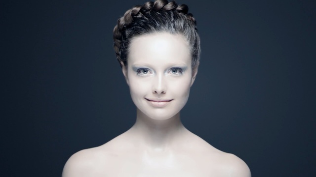 Video Reference: beauty, face, eyebrow, fashion model, hairstyle, shoulder, model, chin, forehead, photo shoot, Person