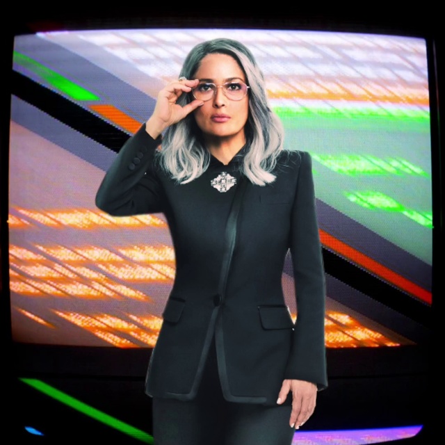 Video Reference: Green, Outerwear, Television presenter, Media, Blazer, Sleeve, Photography, Eyewear, Formal wear, Display device