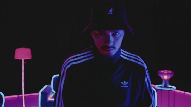 Video Reference: Light, Magenta, Electric blue, Illustration, Microphone, Darkness, Performance, Art