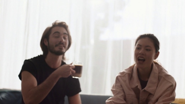 Video Reference: Gesture, Interaction, Happy, Fun, Event, Conversation, Smile, Facial hair, Elbow, Beard