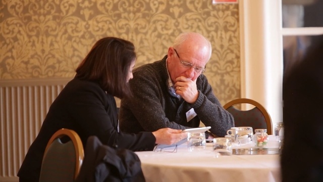 Video Reference: communication, conversation, senior citizen, event, drink, human behavior, restaurant