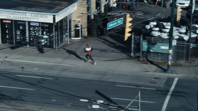 Video Reference: urban area, pedestrian, town, road, street, car, lane, city, recreation, sky