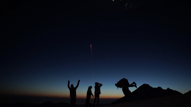 Video Reference: Sky, Black, Night, Darkness, Silhouette, Atmosphere, Photography, Landscape, Astronomical object, Cloud, Person