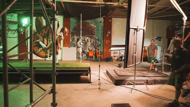 Video Reference: Building, Film studio, Art, Interior design, Person