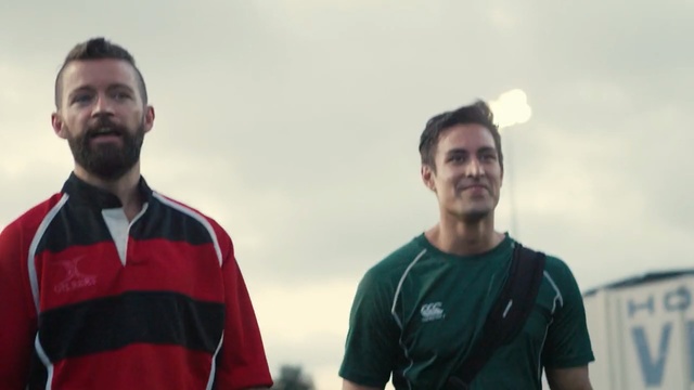 Video Reference: facial hair, t shirt, beard, team, team sport, recreation, product, fun, competition, Person