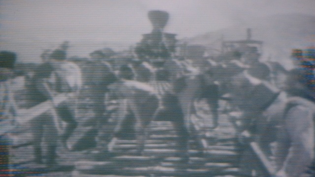 Video Reference: blue, pattern, sky, tree, Person