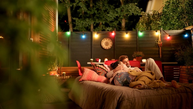 Video Reference: lighting, night, ceremony, evening, tree, event, fun, recreation, Person