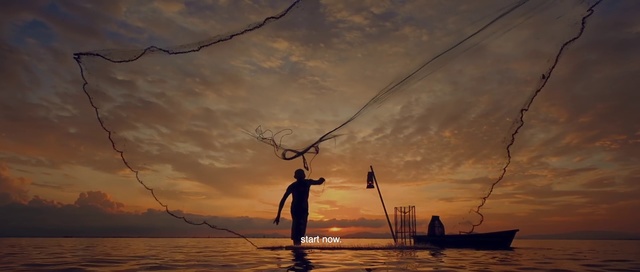 Video Reference: Fishing, Sky, Fisherman, Recreational fishing, Fly fishing, Water, Horizon, Fishing net, Sunset, Recreation