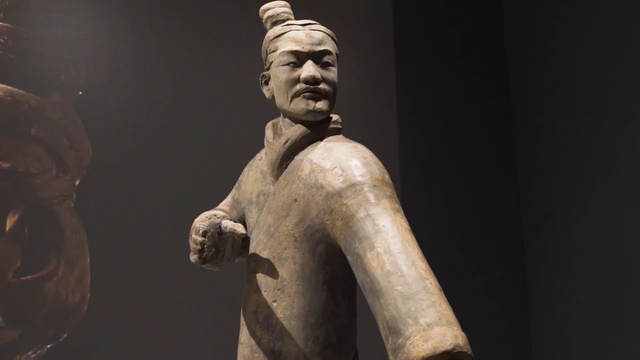 Video Reference: Sculpture, Statue, Classical sculpture, Art, Museum, Standing, Figurine, Tourist attraction, Artifact, Monument, Person