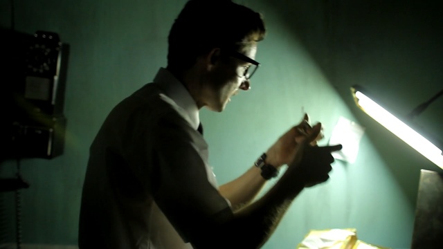 Video Reference: darkness, facial hair, fun, Person