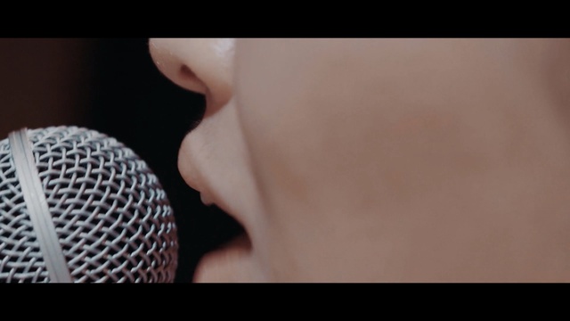 Video Reference: microphone, nose, audio equipment, finger, audio, hand, black hair, neck, mouth, girl