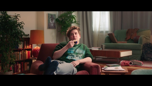 Video Reference: Sitting, Photograph, Facial expression, Couch, Snapshot, Fun, Leg, Human, Room, Conversation