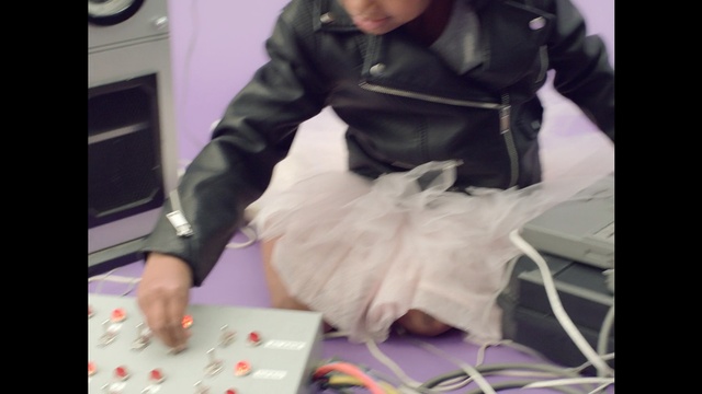 Video Reference: textile, girl, design, hand, fun, finger, material, Person