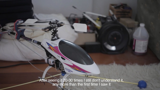 Video Reference: Radio-controlled helicopter, Radio-controlled aircraft, Model aircraft, Radio-controlled toy, Helicopter, Rotorcraft, Aircraft, Toy, Vehicle, Helicopter rotor, Person