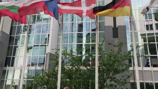 Video Reference: Flag, Architecture, Building, Window, Metropolitan area, Facade, Real estate, Neighbourhood, Tree, Glass