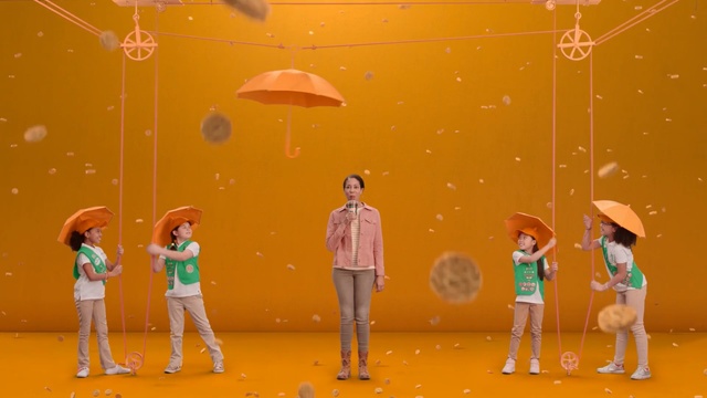 Video Reference: yellow, orange, art, fun, computer wallpaper, sky, illustration, recreation, performance, Person