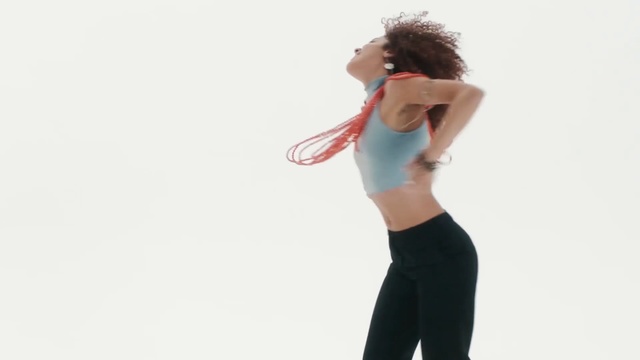 Video Reference: standing, joint, shoulder, arm, active undergarment, neck, sportswear, muscle, abdomen, dancer