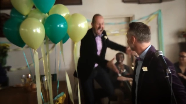 Video Reference: ceremony, balloon, event, fun, party, function hall, party supply, happiness, smile, Person