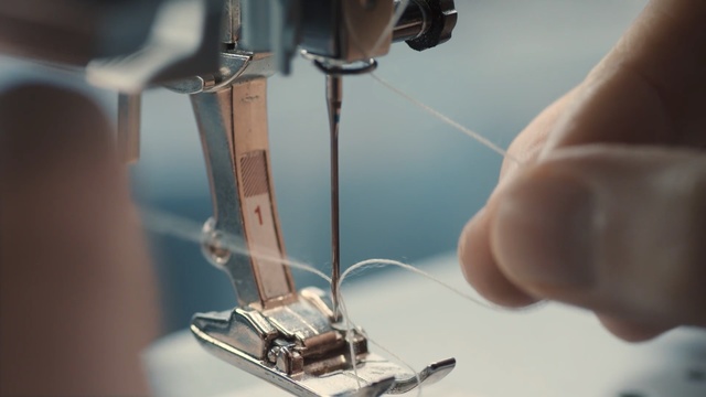 Video Reference: Sewing machine needle, Sewing, Sewing machine, Hand, Household appliance accessory, Sewing needle, Home appliance, Finger, Photography, Machine, Person