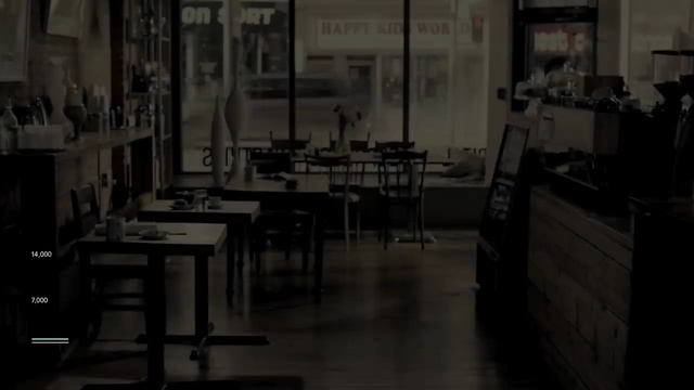 Video Reference: table, furniture, interior design, floor, flooring, darkness, Person