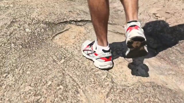 Video Reference: Footwear, Shoe, Leg, Human leg, Calf, Joint, Ankle, Foot, Recreation, Soil