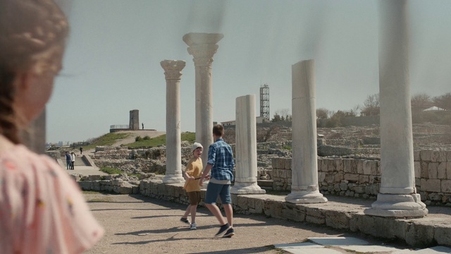 Video Reference: Photograph, Column, Standing, Tree, Architecture, Ancient history, Temple, Vacation, Photography, Tourism