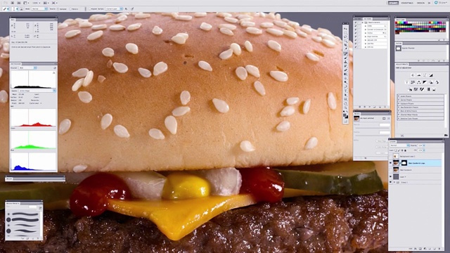 Video Reference: Food, Dish, Hamburger, Cuisine, Fast food, Cheeseburger, Whopper, Veggie burger, Sandwich, Ingredient