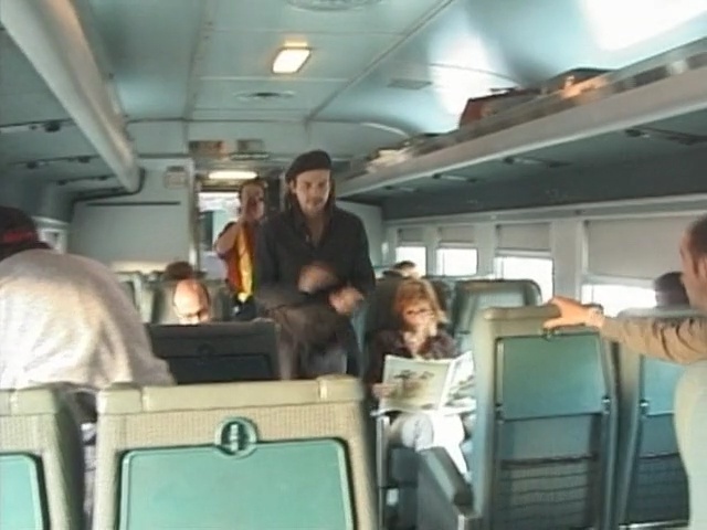 Video Reference: passenger, transport, airline, mode of transport, air travel, public transport, aircraft cabin, aviation, fun, boarding, Person