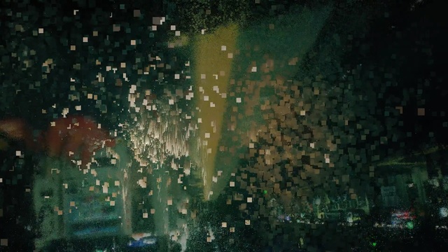 Video Reference: green, nature, night, water, atmosphere, darkness, light, rain, biome, sunlight