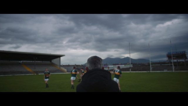 Video Reference: Sport venue, Atmosphere, Sky, Cloud, Player, Stadium, Grass, Soccer-specific stadium, Team sport, Photography, Outdoor, Man, Cloudy, Standing, Front, Playing, Woman, Field, Ball, Watching, Clouds, Airplane, Holding, Large, Plane, Green, Dark, Kite, Game, Flying, Air, Video, Red, Yellow, Young, People, Dog, White, Sign, Soccer, Person, Playground, Day