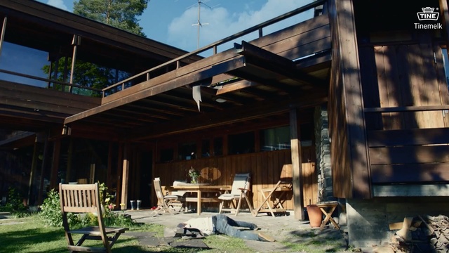 Video Reference: House, Home, Building, Log cabin, Roof, Beam, Tree, Cottage, Lumber, Room