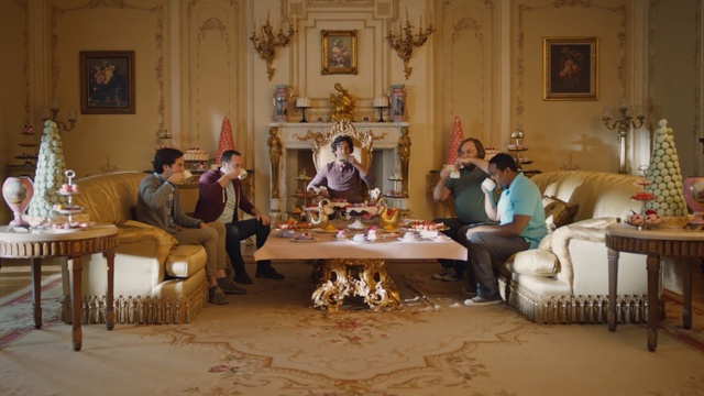 Video Reference: room, furniture, table, interior design, Person