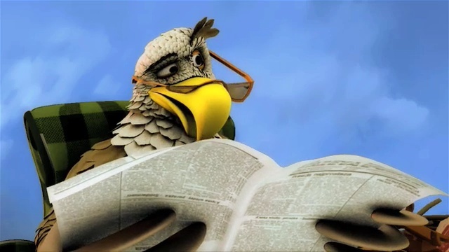 Video Reference: Sculpture, Yellow, Statue, Sky, Art, Stock photography, Wildlife, Bird, Fictional character, Person