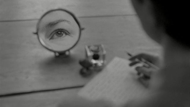 Video Reference: face, white, photograph, black, black and white, monochrome photography, nose, photography, close up, still life photography, Person