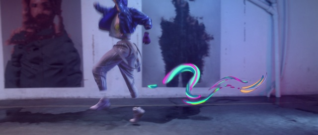 Video Reference: Purple, Animation, Footwear, Fictional character, Art, Dance