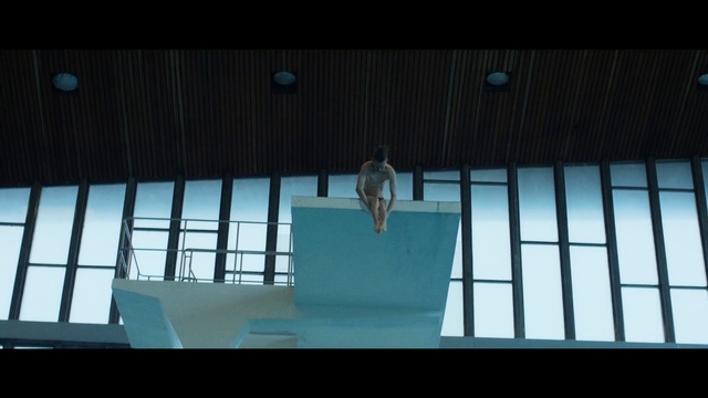 Video Reference: Blue, Architecture, Snapshot, Daylighting, Window, Symmetry, Diving, Photography, Screenshot, Glass, Person